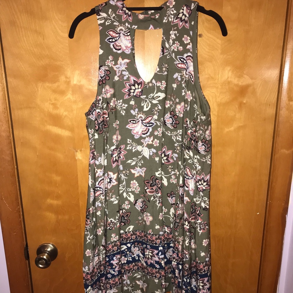 Green Floral, Fall Dress
